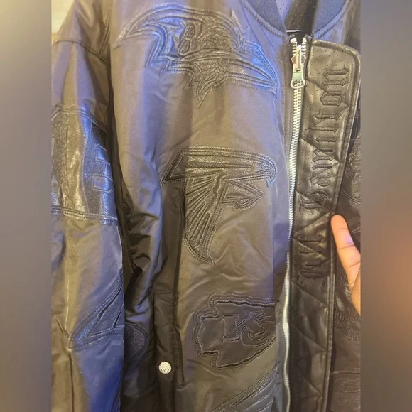 Jeff Hamilton Limited Edition Reversible NFL Detroit Lions Leather Bomber Jacket